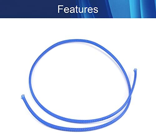 Jutagoss PET Expandable Braided Cable Sleeve, 1.64ft - 3/16 inch Blue Cable Management Sleeve, Wire Loom Tube Cord Protector for USB Cable, Power Cord, Audio Video and More, 1Pc