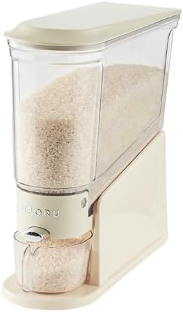 UFORU Slim Rice Dispenser 11 LB,Clear Rice Storage for Small Spaces