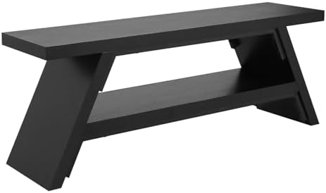 2-Tier Shoe Storage Bench, 47" Solid Wood Entryway Stool Storage | Narrow Shoes Racks for Entryway, Minimalist Multi-Purpose Bench for Hallway, Kitchen, Bedroom, or Dining Room