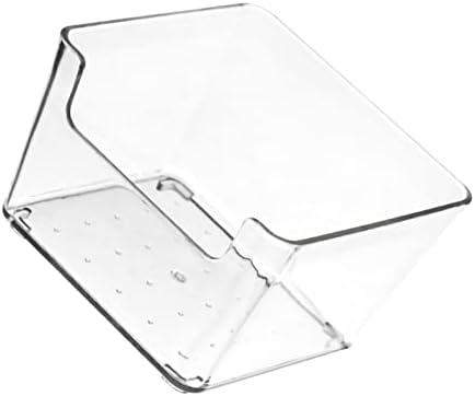 Acouto Drawer Storage Trays Transparent Plastic Drawer Storage Divid Box for Kitchen Large Rectangle Clear Box – PET Material, Stackable, Dividers, Fits Standard Drawers (14.5 X .5 X (Small Square