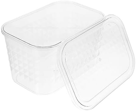 COHEALI Clear Book Organizer Storage Container with Lid Transparent Pet Bookshelf Storage Box for Home Office Bathroom for Toys Makeup Snacks and More