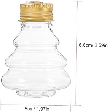 10pcs Christmas Tree Shaped Refillable Candy Jars Juice Bottles for Holiday Decorations for Beverages and Juice Storage