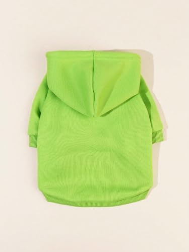 QWINEE Basic Dog Hoodie Sweatshirt Puppy Sweater Warm Cat Costumes Pet Clothes for Chihuahua Puppy Kitten Small Medium Dogs Green X-Large