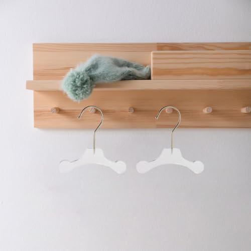 2pcs Acrylic Pet Clothes Hanger Rack for Dog Puppy Clothes, Mini 10cm | Gold Hook, Square and Curved Head Styles, Handy Organizing for Pet Clothing, Not Easy to Deform
