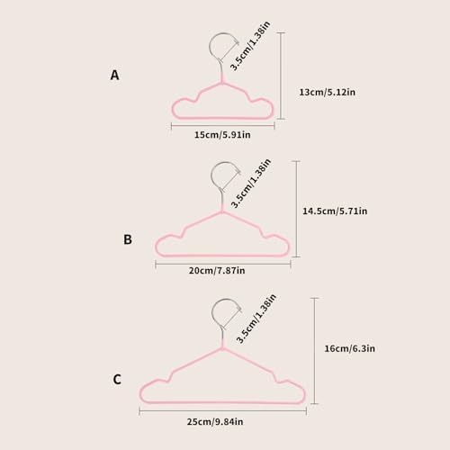 10 Pack Pet Clothing Hanger PVC Coating 15/20/25CM Display Hangers Rack Pet Supplies Garment Storage Rack