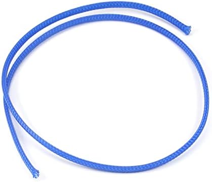 Jutagoss PET Expandable Braided Cable Sleeve, 1.64ft - 3/16 inch Blue Cable Management Sleeve, Wire Loom Tube Cord Protector for USB Cable, Power Cord, Audio Video and More, 1Pc