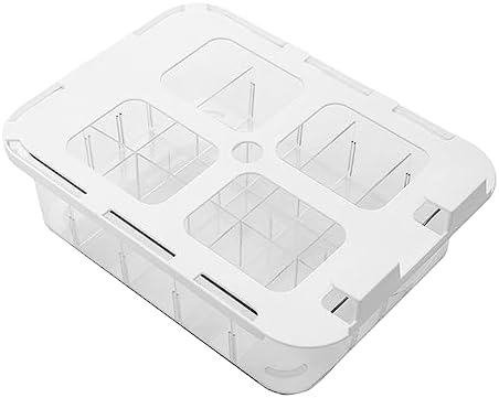 Zerodeko 15grid Socks and Underwear Drawer Organizer with Transparent Compartments Space-saving Storage for Closet and Cabinet Easy Access Divider for Neat Home Organization