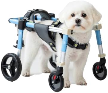 Rehabilitation Dog Wheelchair Adjustable Pet Mobility Cart Dog Bike Trailer, Pet Trailer - Weight Capacity 33-130 Lbs for Hind Leg Support, Arthritis Relief