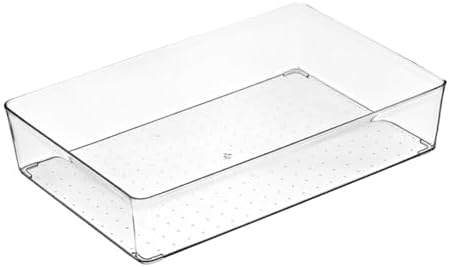 Clear Drawer Organiser Trays Set Makeup Trays Desk Drawers Dividers Organiser Bins for Kitchen Bedroom Bathroom Stackable Drawer