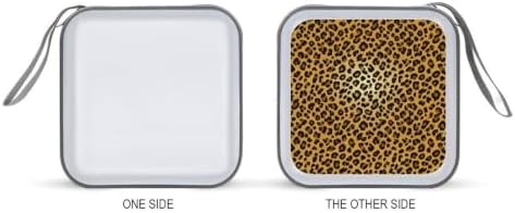 DVD Holder Case Leopard Print 40 Capacity Hard Shell CD Organizer Box | Disc Storage Binder Leopard Print Protective DVD Organizer Wallet for Music Movie Game