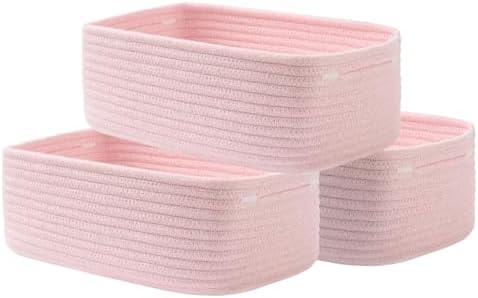 KALLAX Small Woven Storage Basket for Organizing, 12 x 8 x 4.5 inch, 3 Pack