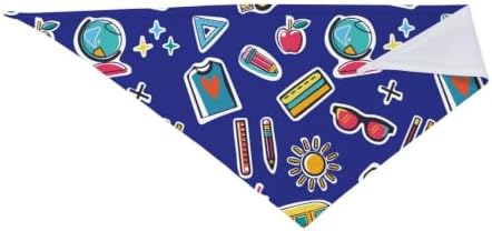 Teacher's Pet Dog Bandana,Funny Bandana Gift,Photo Prop Accessories for Dog Lovers Owner Gift,Triangle Reversible Fall Scarf, Adjustable (Royal Blue)