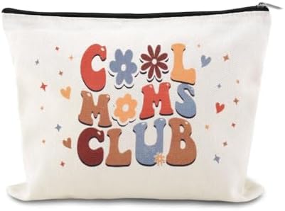 Cool Mom Club Bag Gift Mothers Day Gifts for Mom from Daughter Son New Mom Essentials Must Haves Mother Cosmetic Pouch Mother Travel Makeup Toiletry Bag Mama Christmas Birthday Gift Idea Mommy Present