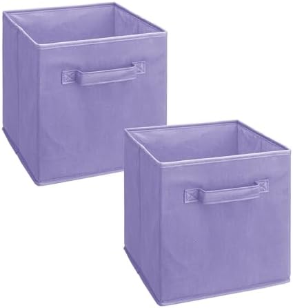 ClosetMaid 3878 Cubeicals Fabric Drawer, Light Purple, 2-Pack