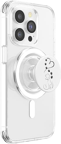 Dog Cat Paws with Heart PopSockets PopGrip for MagSafe