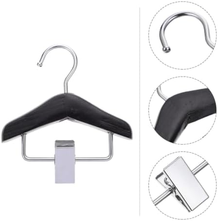 2pcs Dog Apparel Hanger Wooden Pet Pants Clip Hanger for Clothes