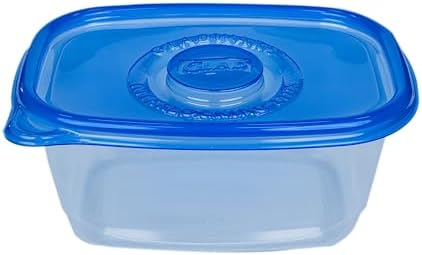 Glad GladWare Deep Dish Food Storage Containers, 64 Oz, 3 Count, 6-Pack | Lock-tight seal for soups, salads, and meal prep in a large rectangle format; microwave and dishwasher safe