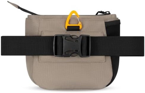 OllyDog Backcountry Day Bag | Dog Training Treat Pouch | Eco-Friendly Recycled Fabric Fanny Pack with Zipper Closure, Built-in Poop Bag Dispenser & Adjustable Waist Belt (Dune)