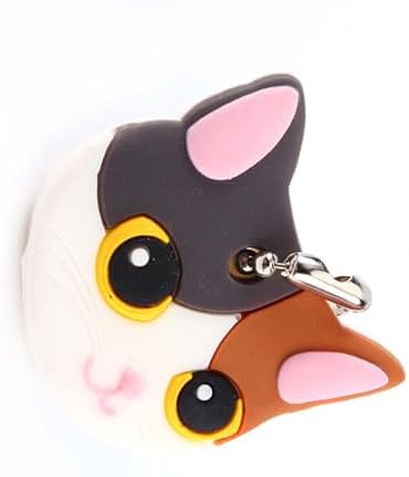 Key Caps, 3.1 x 3.5 x 1.1cm Super Funky Pet Cat Key Organizers PVC KeyIdentifier Caps KeyCovers for Standard Flat House