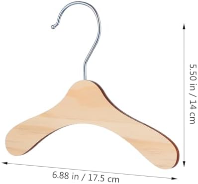 10pcs Wooden Pet Clothes Rack Dog Apparel Hangers for Home Use Easy to Store Non-Slip Design for Hanging Dog and Cat Clothing Great for Pet Owners