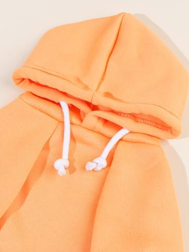 QWINEE Basic Dog Hoodie Sweatshirt Puppy Sweater Warm Cat Costumes Pet Clothes for Chihuahua Puppy Kitten Small Medium Dogs Orange Small