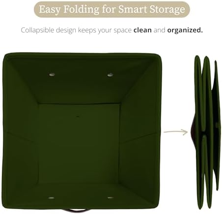 DECOMOMO Storage Bins, Cube Storage Bin with Labels