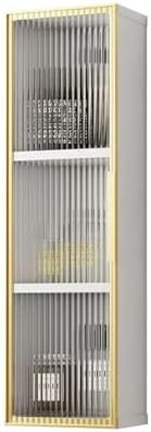 2/3 Tier Wall-Mounted Bathroom Cabinet with Door Glass ，Wall-Mounted Metal Makeup Organizer，Medicine Cabinet ，for Bedroom，Kitchen，Bathroom，Over The Toilet(B,Single Door 75cm/29.5in)
