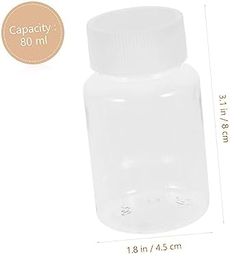 10pcs Empty Bottles with Caps Medicine Container Travel Bottle Clear Plastic Containers Makeup Containers Plastic Squeeze Bottles for Liquids Bottle Container Vial