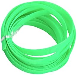 Bettomshin 1Pc 16.4Ft(5m) Cable Management Sleeve, 1/2"(12mm) Width PET Fluorescent Green Cord Protector, Wire Loom Tube Insulated Split Sleeving for USB Cable Power Cord Organizer Video Cable Hider