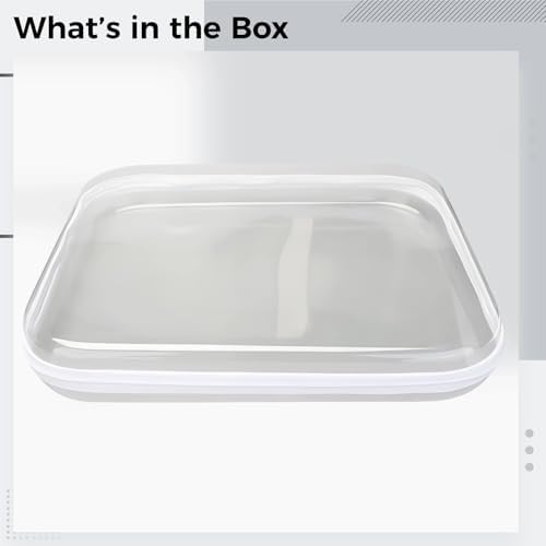 Clear Storage Box, 13.8 X 12.2 X 2 In, Pet Hard Plastic Organizer, Stackable With Zipper And Label Stickers, For Playthings, Cosmetics, Toiletries