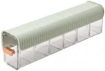 Clear PET Plastic Storage Box with Dividers, Stackable Organizer for Socks & Underwear, Drawer Bin (1 Pack)