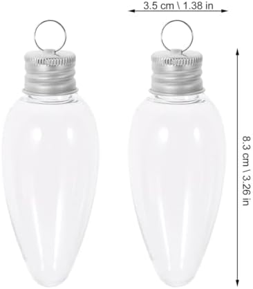 20pcs 35ml Pet Bulb-shaped Candy Storage Bottles with Spout Caps, Plastic Christmas Candy Containers for Party Favors and Holiday Decoration