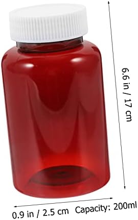 Healifty 12 pcs Amber Plastic Medicine Containers with Sealing Caps Leak Empty Pill Storage Bottles Pet Material Portable Pill Organizer for Travel and Daily Use