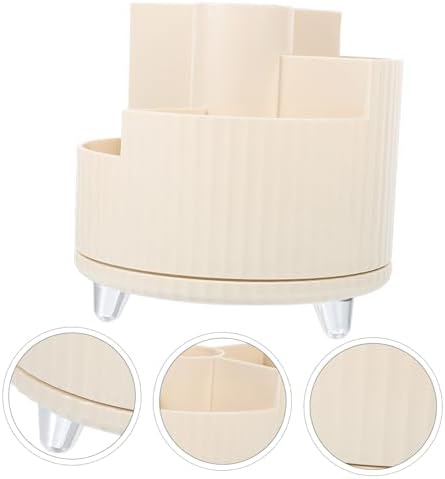 WOONEKY Portable Makeup Brush Storage Box Makeup Organizer Desktop Pen Holder Rotating Multifunctional