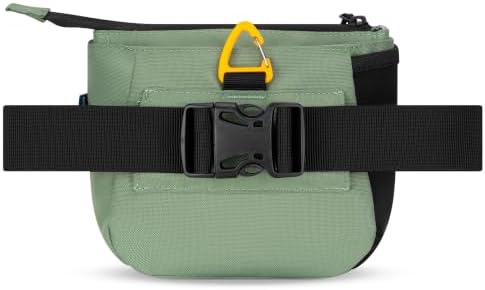 OllyDog Backcountry Day Bag | Dog Training Treat Pouch | Eco-Friendly Recycled Fabric Fanny Pack with Zipper Closure, Built-in Poop Bag Dispenser & Adjustable Waist Belt (Olivine)