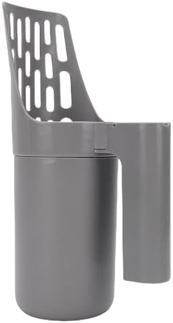 Focket Cat Litter Scooper, Large Capacity Ergonomic Handle Litter Scoop with Waste Can, 2 in 1 Scoop with Builtin Bag Storage for Pet Cats