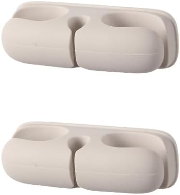 Silicone Cable Organizer 2 Pack, Self Adhesive Cord Holder for Appliance Cords, Cable Management Clip for Kitchen Appliances, Desk, Office, Charger Cables & Power Cords, White