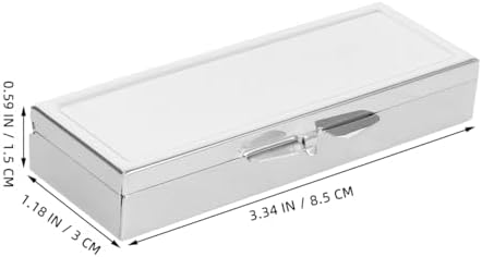 Pill Organizer Travel Medicine Box, Small 6 Compartment Metal Pill Case for Container - Stainless Steel Pocket Daily Dispenser Holder for Travel Halloween Cosplay Party | Compact Pocket Medicine Case with Divided Slots for Daily Pills, Work and on the ...