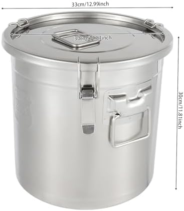 304 Stainless Steel Airtight Canister w/Lid(21L/4.62Gal)