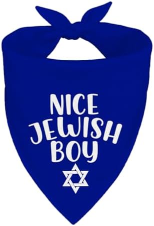 Nice Jewish Boy Pet Bandana, Jewish Pet Accessories Dog Scarf, Adjustable Comfortable Triangle Dog Scarf for Small Medium Dogs, Funny Pet Accessories