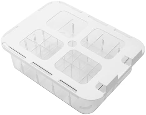 Ipetboom Compartment Transparent Drawer Organizer Box for Underwear and Socks Bedroom Storage Holder with Dustproof Lid Multifunctional Closet Divider for Easy Access and Neat Sorting