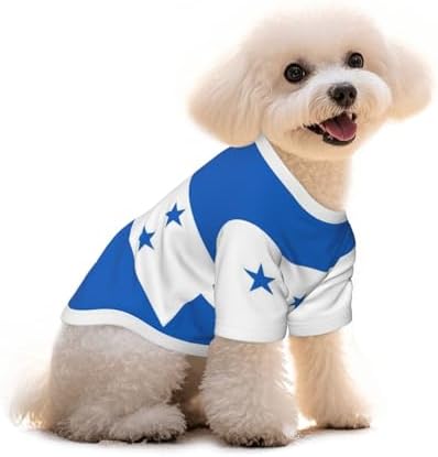 Honduran Flag Dog Shirt Pet Cotton T-Shirt Breathable Dog Clothes