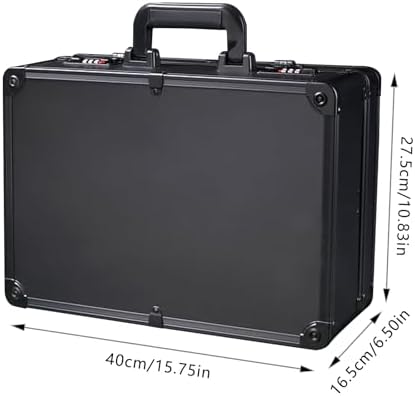 Professional Barber Case, Beauty Salon Barber Case with Code Lock, Hair Stylist Tool Kits Organizer Barber Travel Carry Case Hairdresser Tool Box for Beauty Salon Makeup Artist (Black)