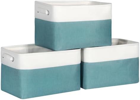 Fabric Storage Bins for Shelves, Rectangle Storage Basket, 3 Pack