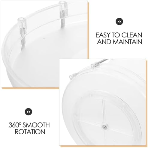 Rotating Spice Rack Turntable 2 Tier Pet Cabinet Organizer | Multipurpose Storage, Easy to Clean, 360 Degree Smooth Rotation, for Medicine Cabinets and Vanities