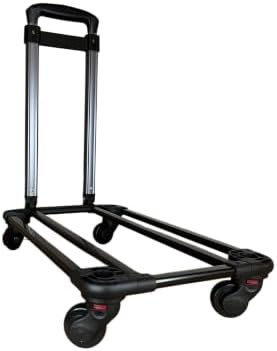 Aluminum Rolling Cart for Pet Carriers with Telescopic Handle
