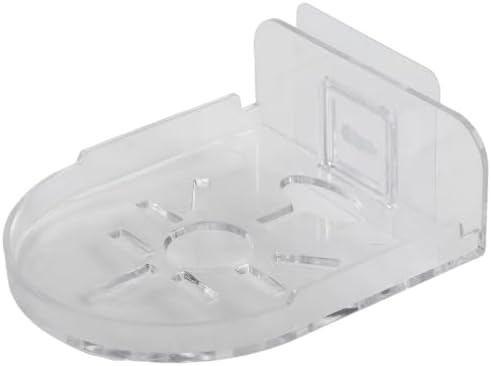 Non-Drilling Wall Mount Camera, Plastic Floating(Transparent) | Plastic Material, Cable Management Slot, Strong Tape Install, Fits Cameras Routers Speakers, Living Room Bedroom Office