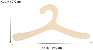 VALICLUD 40 Pcs Plastic Dog Clothes Hangers for Pet Apparel 19cm Beige | Practical Organizer for Closet or Shelf, Lightweight Build, Fine Workmanship, Easy to Carry