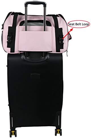 EliteField Soft-Sided Pet Carrier for Cats & Small Dogs (3-Year Warranty) | Airline Approved, Removable Bed & Cover, Built-In Leash, Luggage Sleeve, Seat Belt Loop, Waterproof, Durable, Foldable