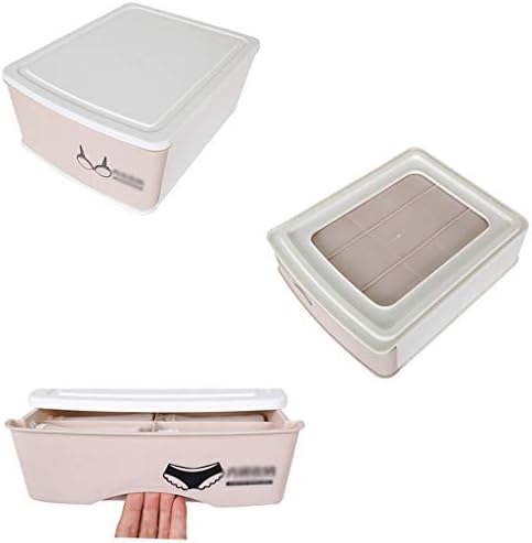 Drawer Organisers Closet Dividers Underwear Storage Box Plastic Storage Case for Bras Underwear Socks (Color : Size : Butterfly) (Blue Underwear x2)